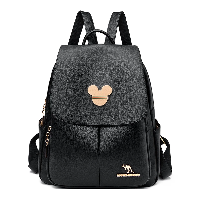 Student Bags Women’s Backpack Designer High Quality Soft Leather Simple Fashion Backpack Large Capacity Antitheft Shoulder Bags