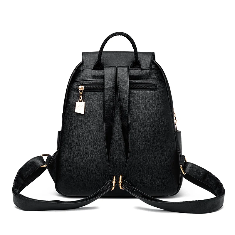 Student Bags Women’s Backpack Designer High Quality Soft Leather Simple Fashion Backpack Large Capacity Antitheft Shoulder Bags