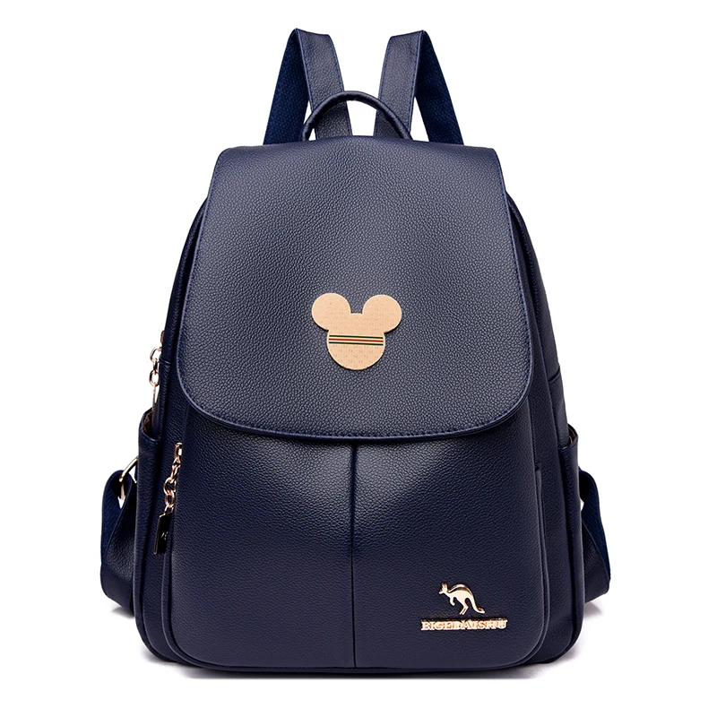 Student Bags Women’s Backpack Designer High Quality Soft Leather Simple Fashion Backpack Large Capacity Antitheft Shoulder Bags