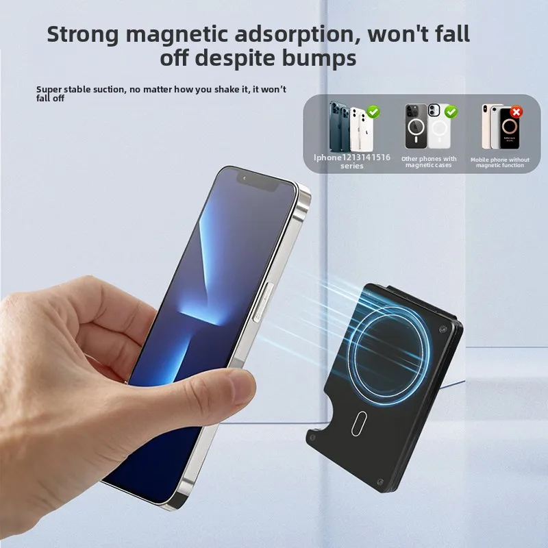 1 Pc Slim Pop-Up Card Holder with Print for Men, RFID Blocking Wallet Magnetic Slim Automatic Pop-up Card Holder for The Phone
