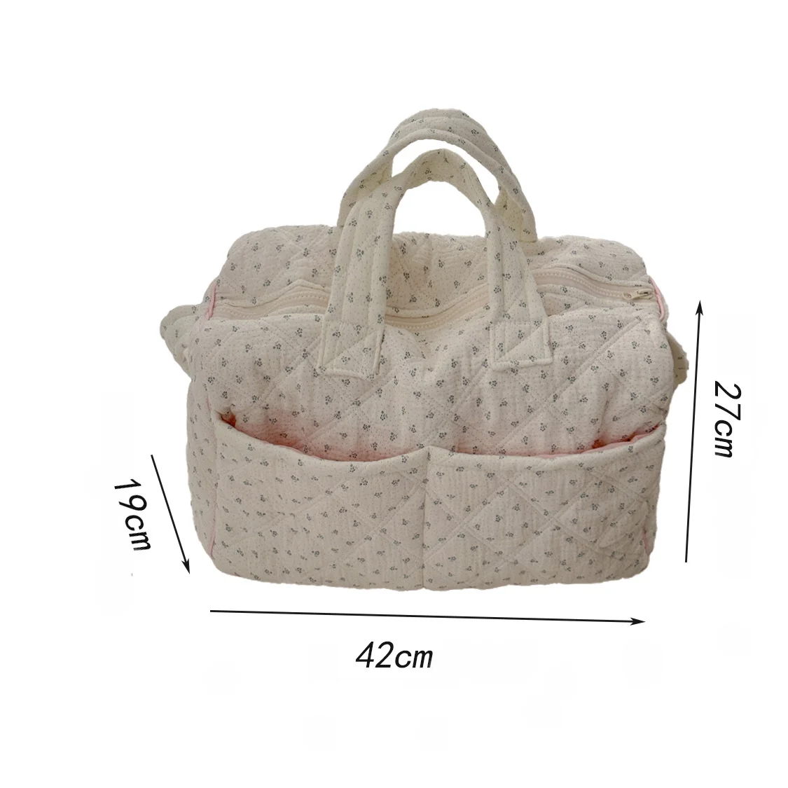 YT style fresh and sweet ins floral travel bag, new large-capacity handbag, student commuter tote bag