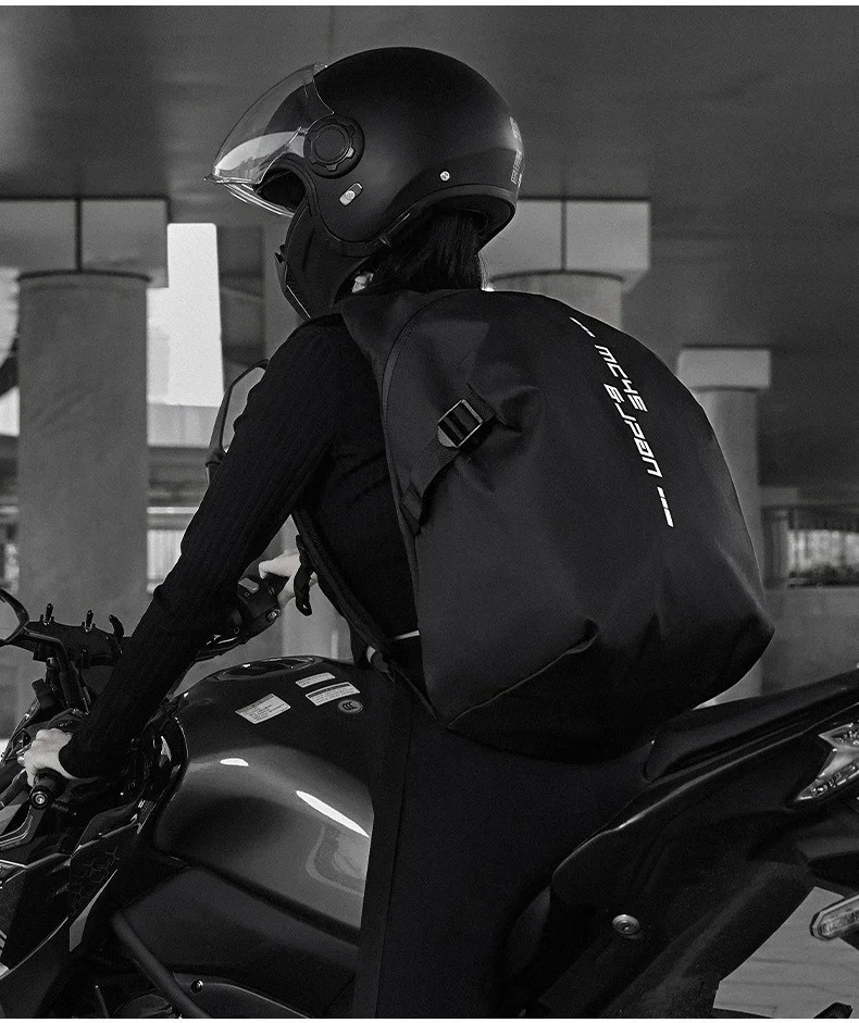 Motorcycle backpack, men's waterproof helmet backpack, riding bag, motorcycle backpack, laptop bag, large capacity travel backpa