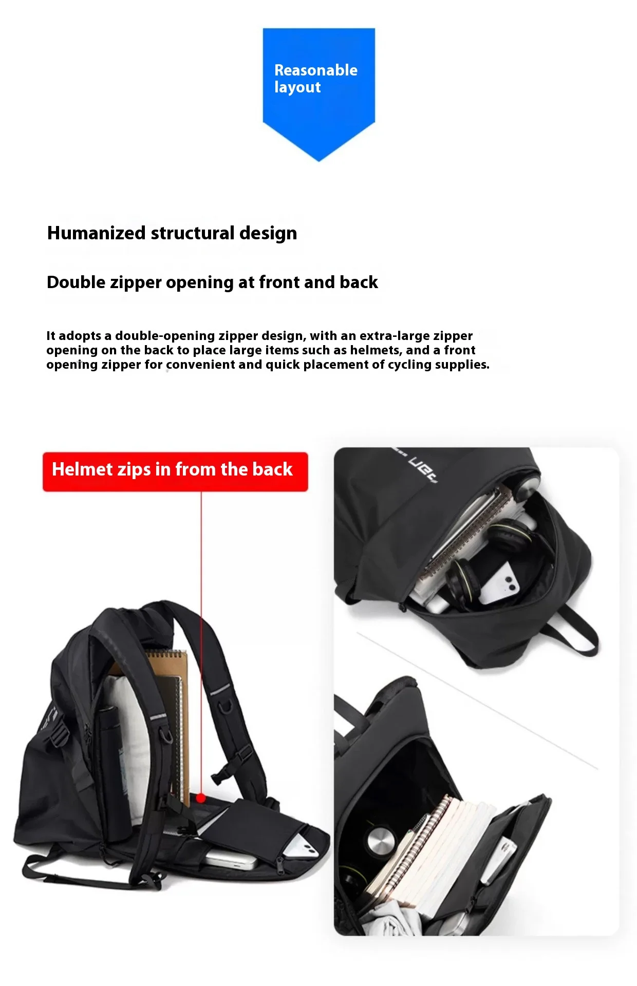 Motorcycle backpack, men's waterproof helmet backpack, riding bag, motorcycle backpack, laptop bag, large capacity travel backpa