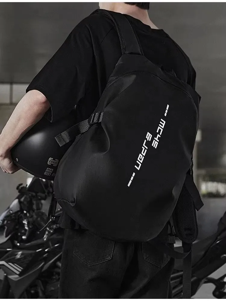 Motorcycle backpack, men's waterproof helmet backpack, riding bag, motorcycle backpack, laptop bag, large capacity travel backpa