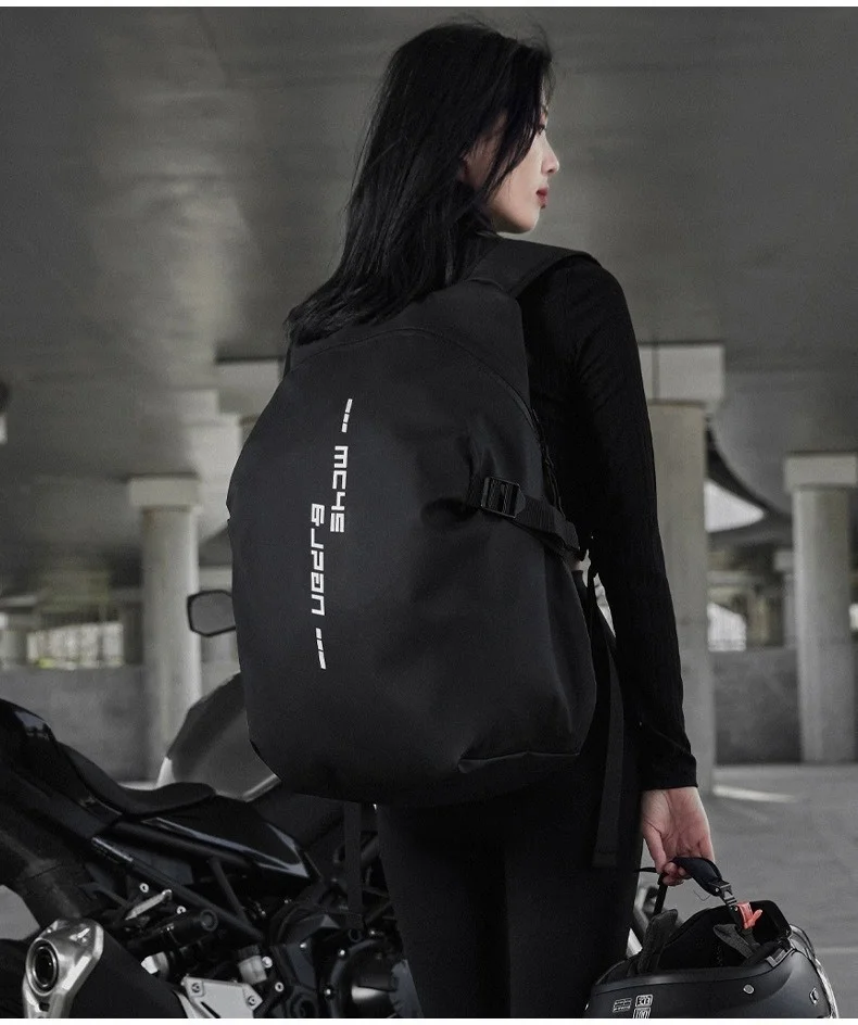 Motorcycle backpack, men's waterproof helmet backpack, riding bag, motorcycle backpack, laptop bag, large capacity travel backpa