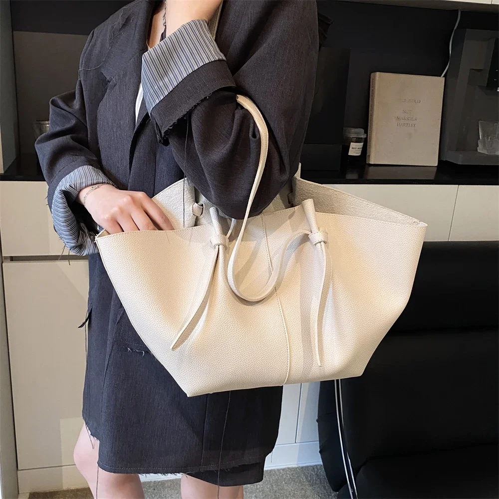 Branded Designer Shoulder Tote Bags For Women Soft PU Leather 2-IN-1 Big Capacity Shopper Tote Set 2026 Luxury Designer Handbags