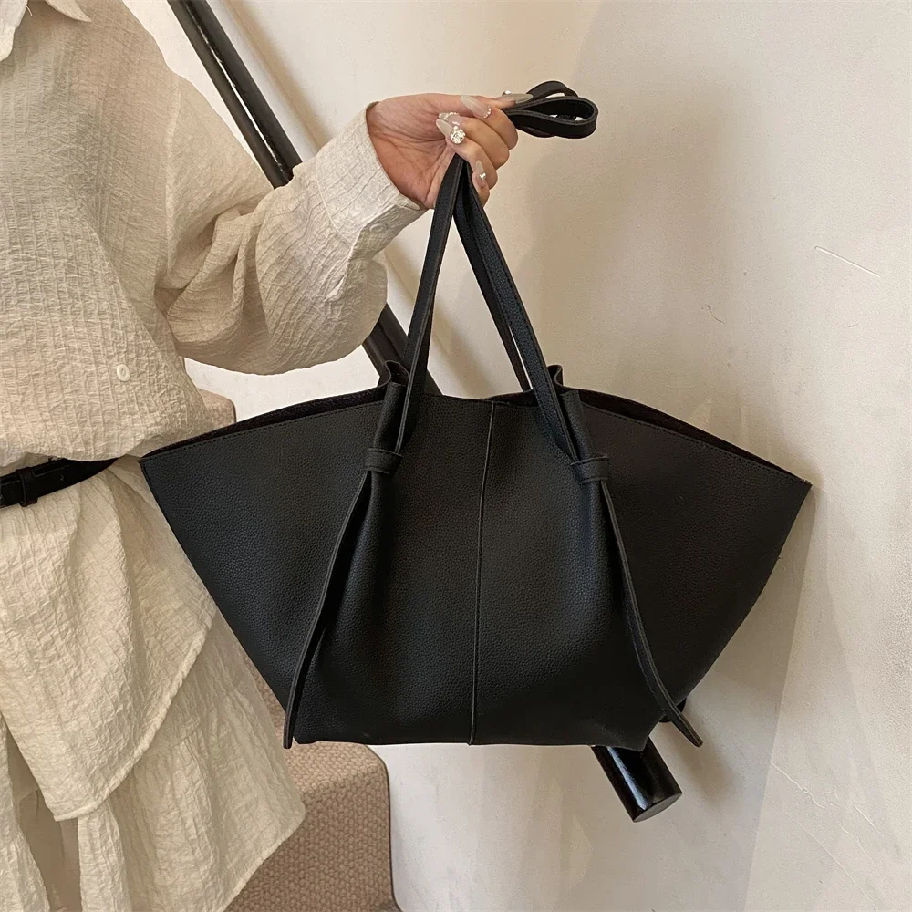 Branded Designer Shoulder Tote Bags For Women Soft PU Leather 2-IN-1 Big Capacity Shopper Tote Set 2026 Luxury Designer Handbags