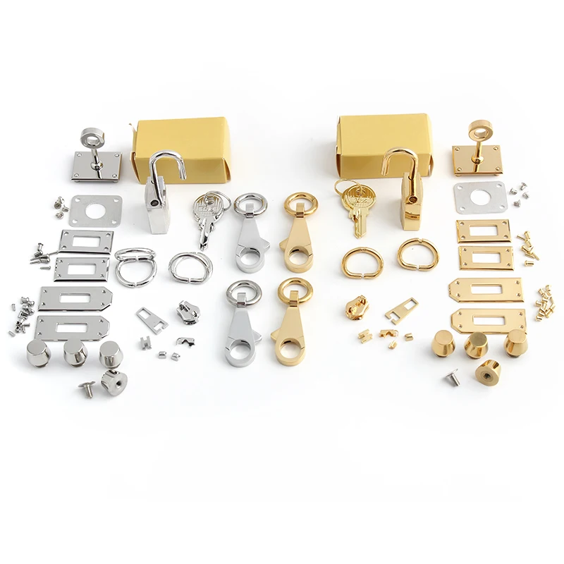 Luxury Stainless Steel Metal Clasp Wholesale Bag Twist Turn Lock a Set of Locks For Woman Handbags Purse Hardware Accessories