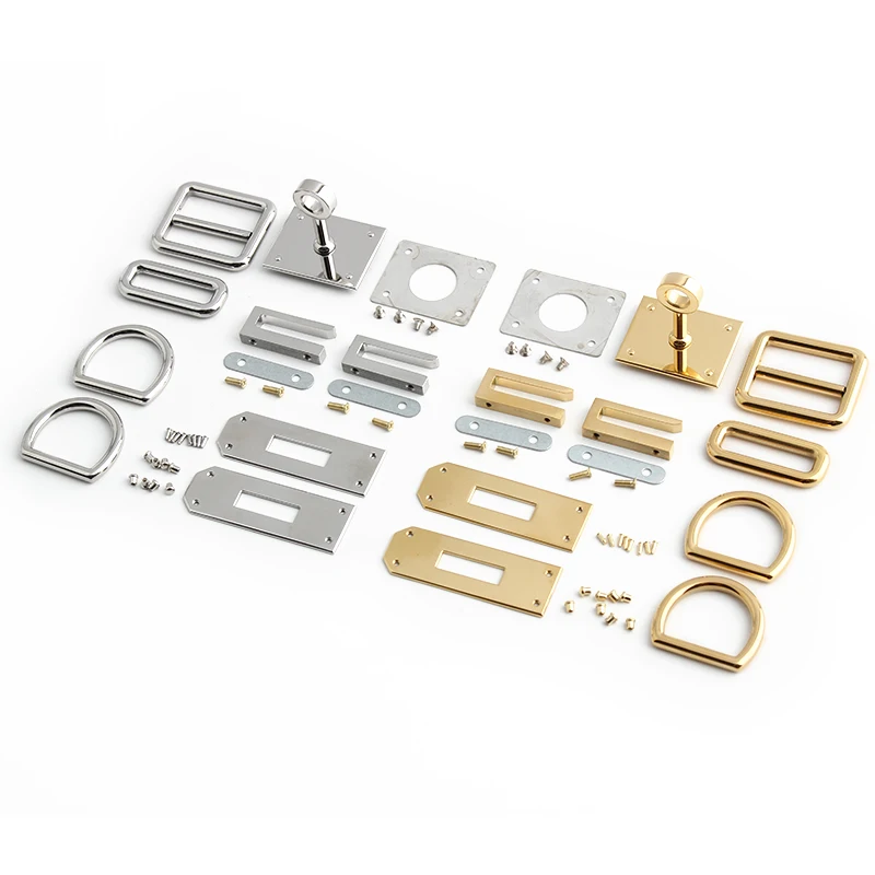 Luxury Stainless Steel Metal Clasp Wholesale Bag Twist Turn Lock a Set of Locks For Woman Handbags Purse Hardware Accessories