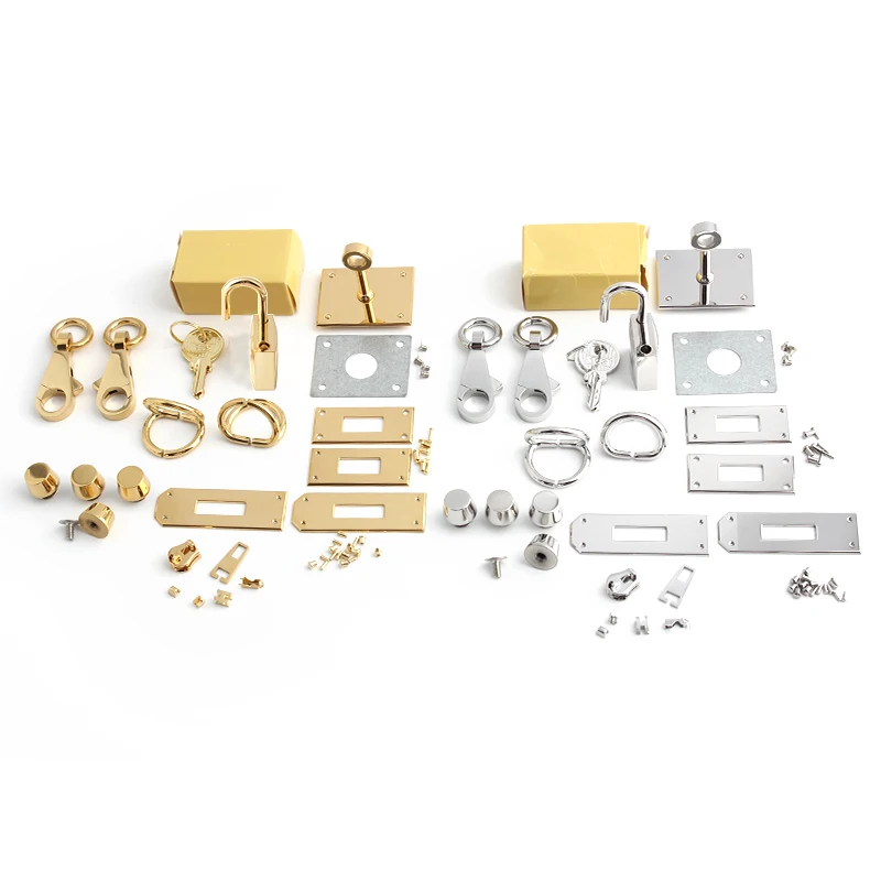 Luxury Stainless Steel Metal Clasp Wholesale Bag Twist Turn Lock a Set of Locks For Woman Handbags Purse Hardware Accessories