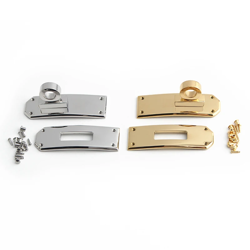 Luxury Stainless Steel Metal Clasp Wholesale Bag Twist Turn Lock a Set of Locks For Woman Handbags Purse Hardware Accessories