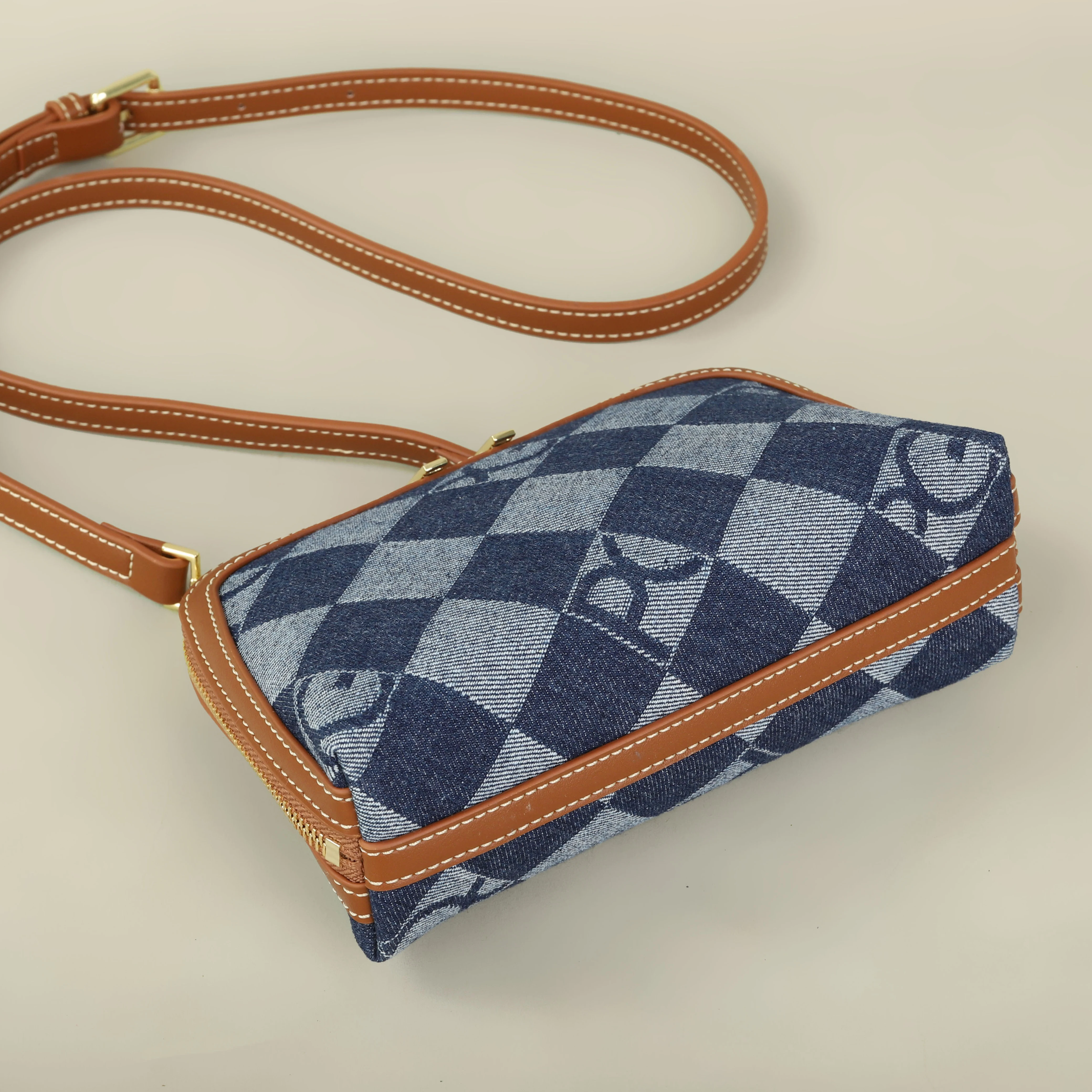 PG Women's Crossbody Bag Letter Printed Canvas Shoulder Bag Fashion Luxury Small Handbag For Female Daily Use