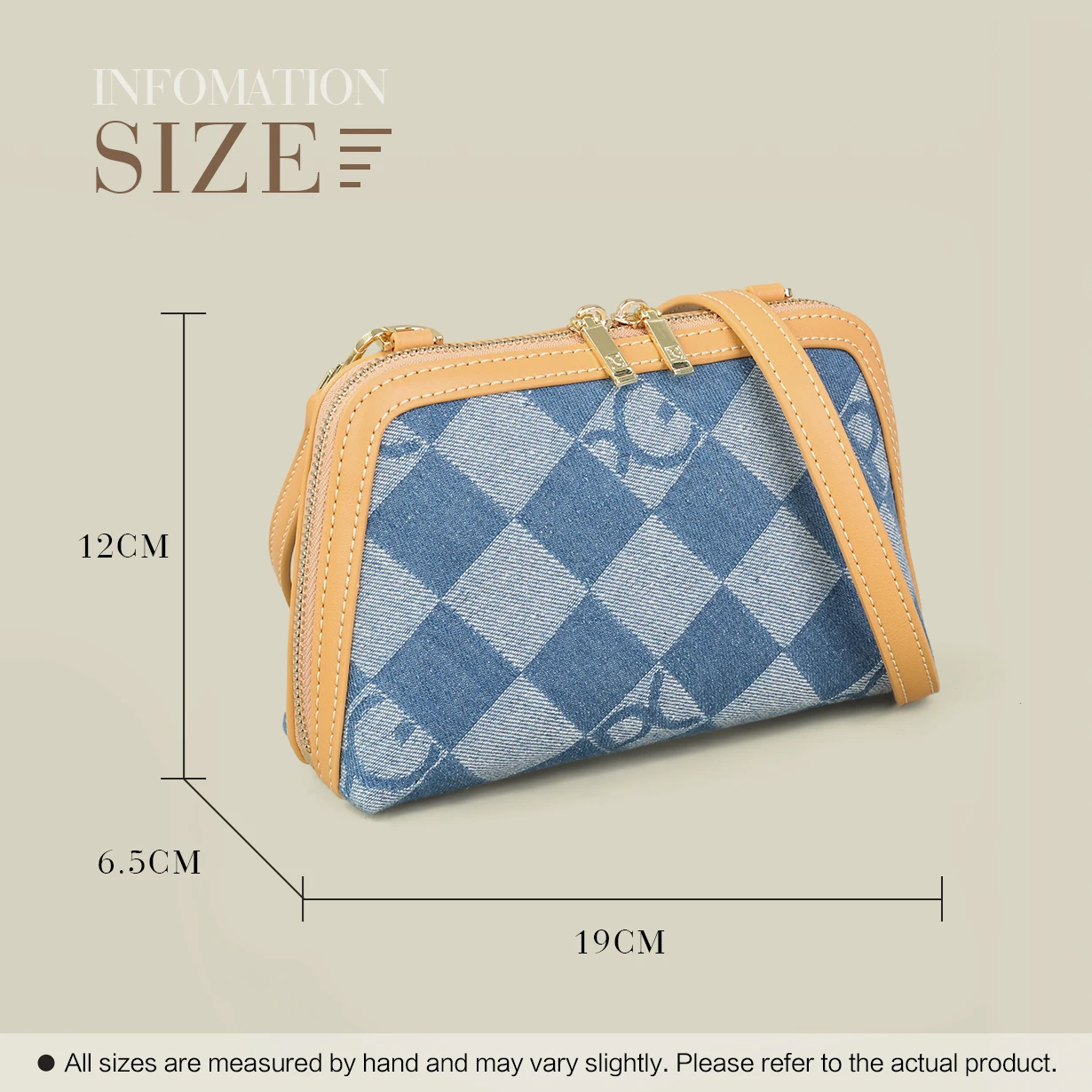 PG Women's Crossbody Bag Letter Printed Canvas Shoulder Bag Fashion Luxury Small Handbag For Female Daily Use