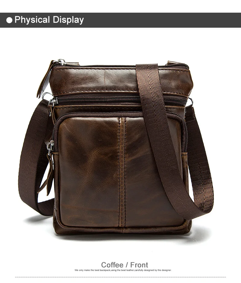 Vintage Cross Body Crossbody For Men Shoulder Genuine Leather Bag Messenger Handbag Briefcase Male Black Sac A Main Bolsas 2020