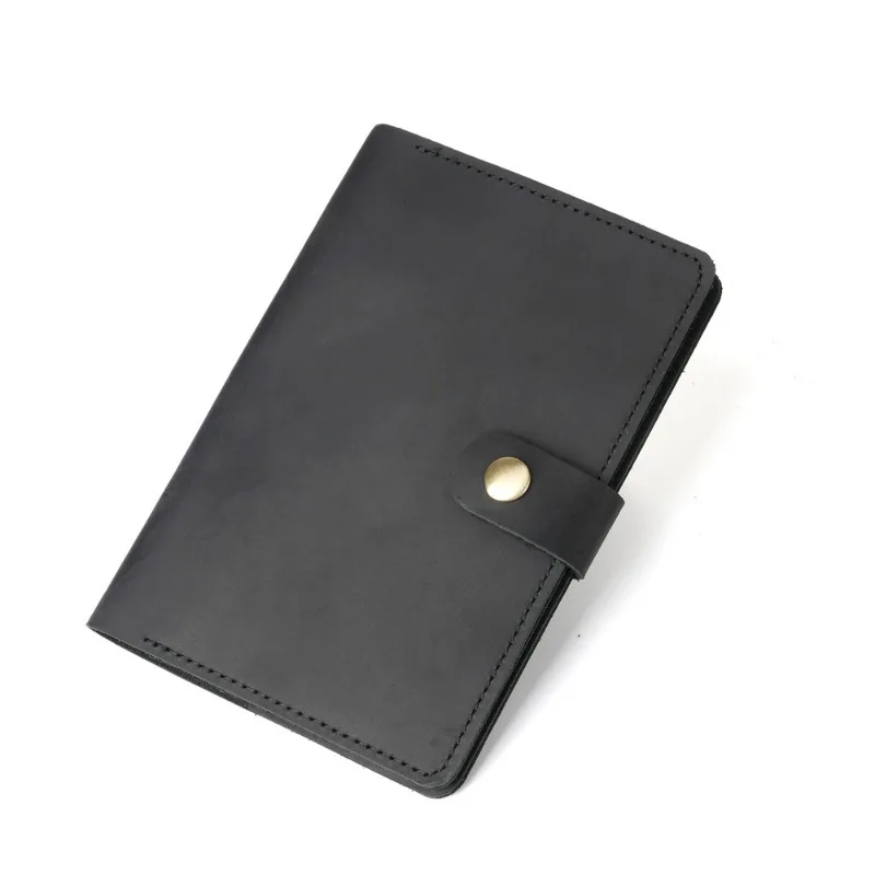 Cow Leather Journal Cover for Field Notes Portable Refillable Notepad with Pen Holder Pocket Notebooks Fits 3.5'' X 5.5'' Diary