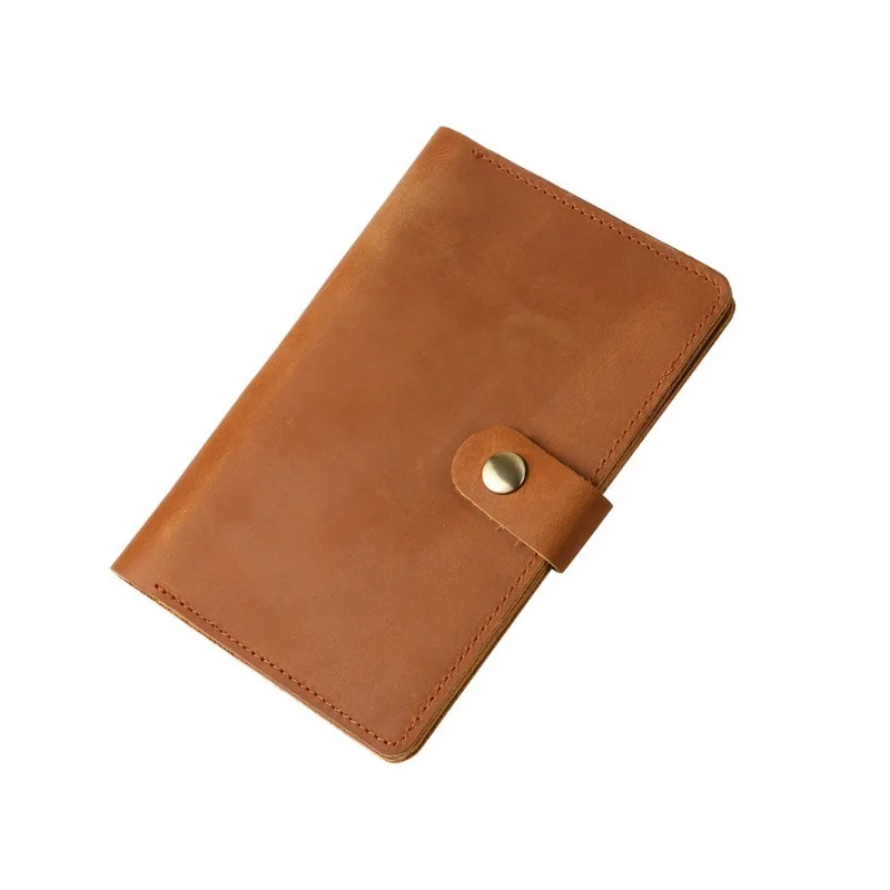 Cow Leather Journal Cover for Field Notes Portable Refillable Notepad with Pen Holder Pocket Notebooks Fits 3.5'' X 5.5'' Diary
