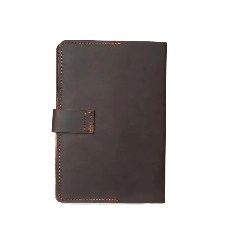 Cow Leather Journal Cover for Field Notes Portable Refillable Notepad with Pen Holder Pocket Notebooks Fits 3.5'' X 5.5'' Diary