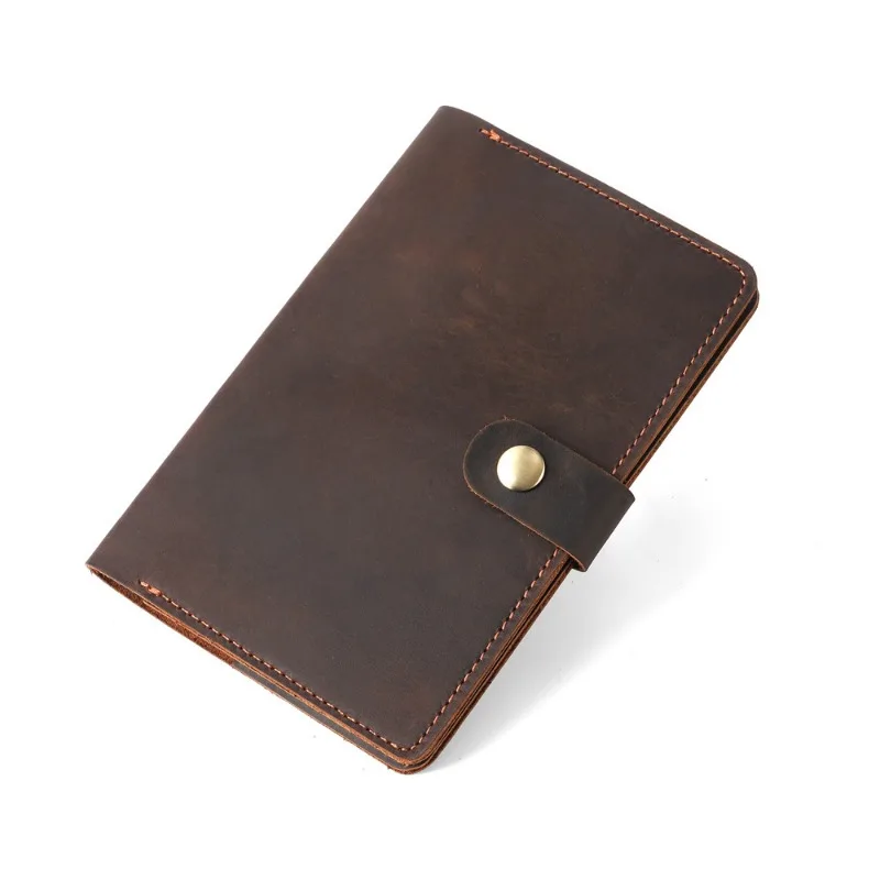 Cow Leather Journal Cover for Field Notes Portable Refillable Notepad with Pen Holder Pocket Notebooks Fits 3.5'' X 5.5'' Diary