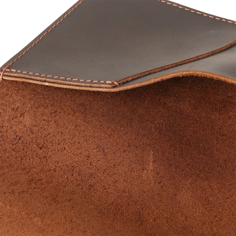 Cow Leather Journal Cover for Field Notes Portable Refillable Notepad with Pen Holder Pocket Notebooks Fits 3.5'' X 5.5'' Diary