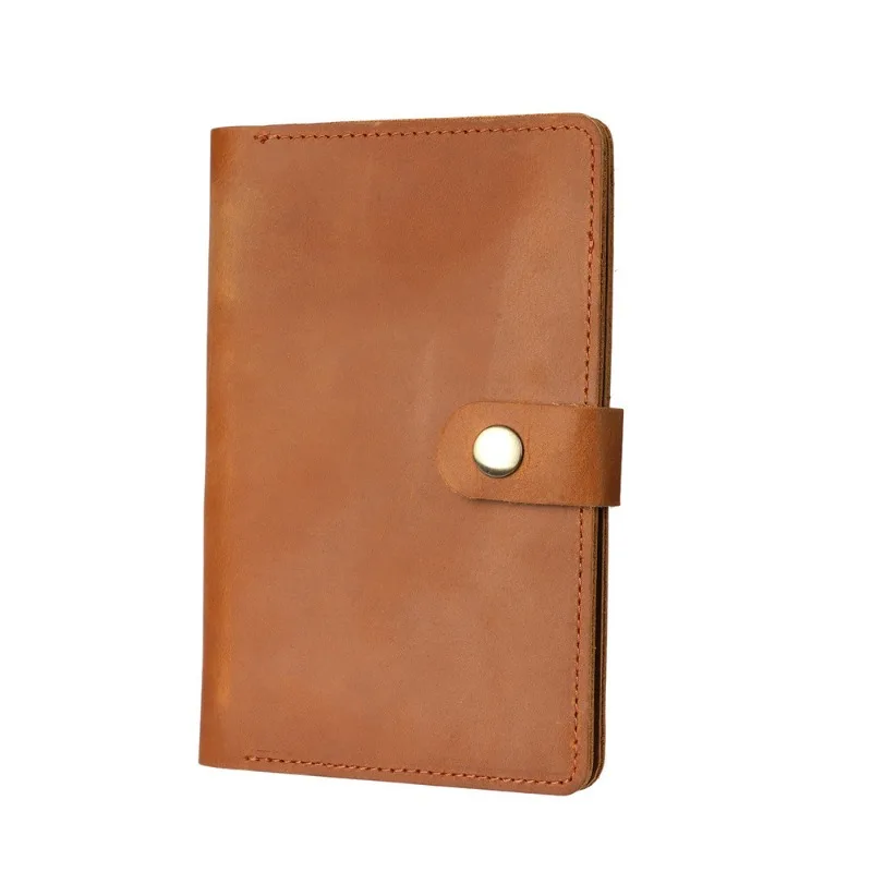 Cow Leather Journal Cover for Field Notes Portable Refillable Notepad with Pen Holder Pocket Notebooks Fits 3.5'' X 5.5'' Diary