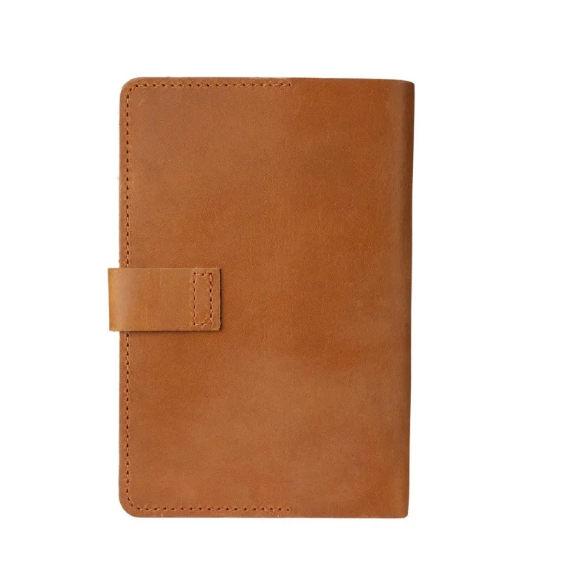 Cow Leather Journal Cover for Field Notes Portable Refillable Notepad with Pen Holder Pocket Notebooks Fits 3.5'' X 5.5'' Diary