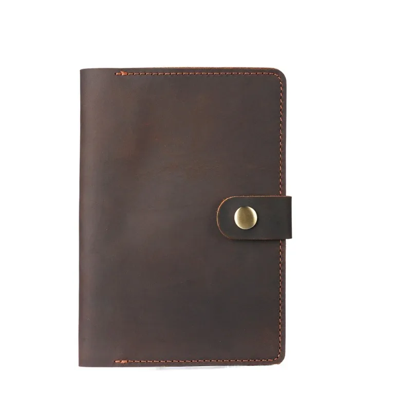 Cow Leather Journal Cover for Field Notes Portable Refillable Notepad with Pen Holder Pocket Notebooks Fits 3.5'' X 5.5'' Diary