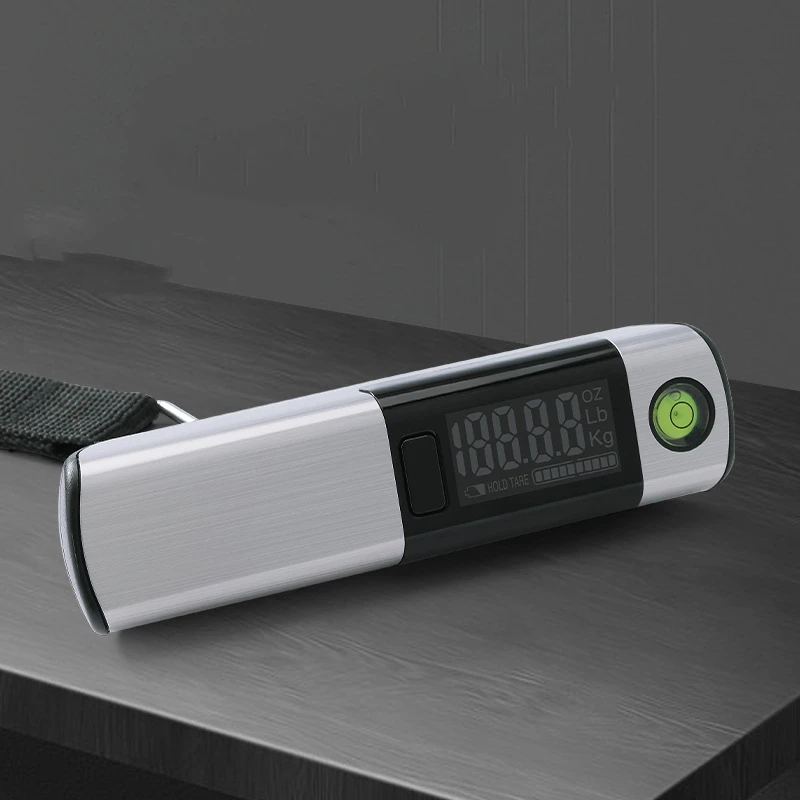 Portable Electronic Scale with Rule, Household Small 50kg Portable Mini Hook Weighing, High-Precision Luggage Weighing Device