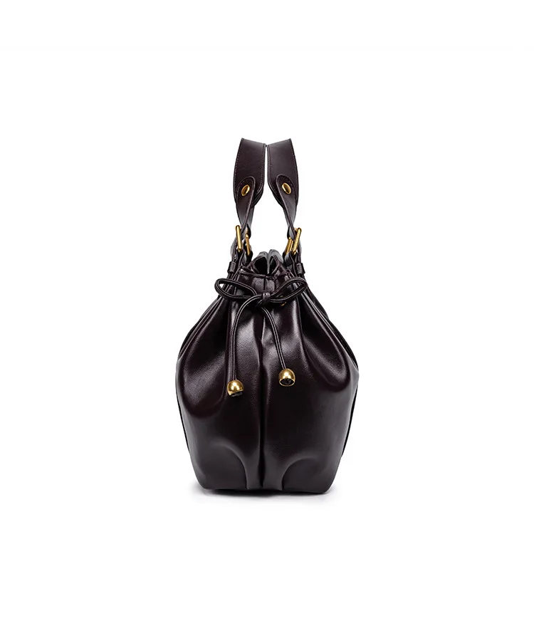 Fashion Large Capacity Ruched Tote Bag Designer Drawsting Women Handbags Luxury Soft Pu Commuter Bags 2026 Trend City Bag