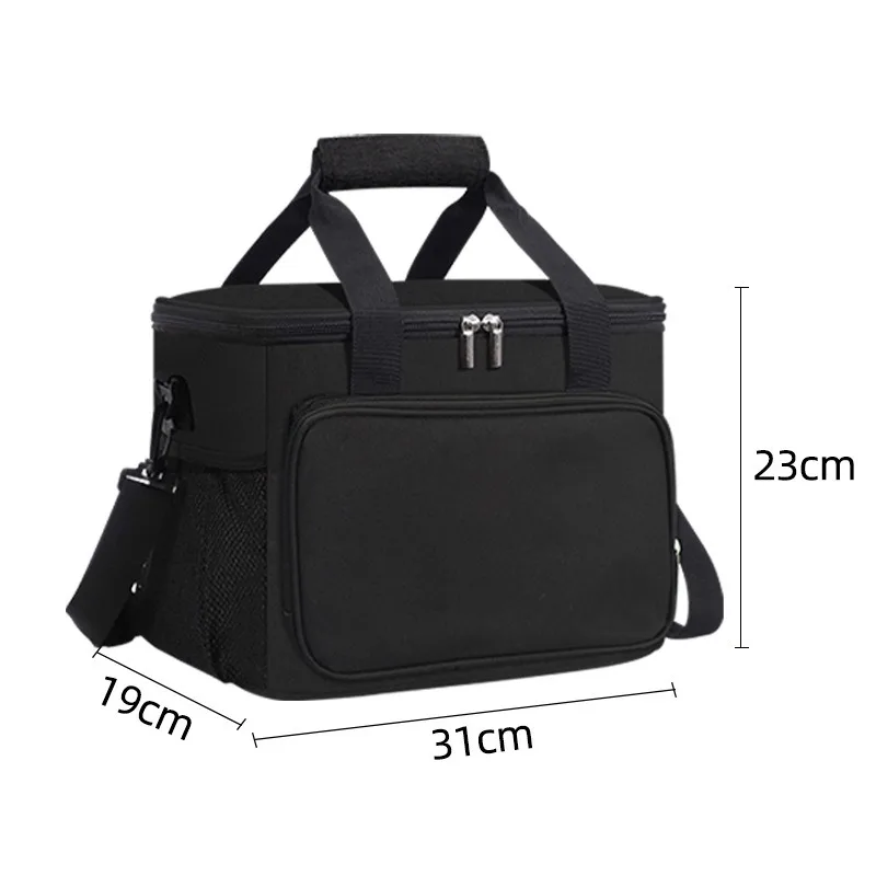 15L Picnic Bag Thermal Insulated Lunch Bag Box Handbag Wine Beer Cooler Crossbody Shoulder Bag Camping Food Container