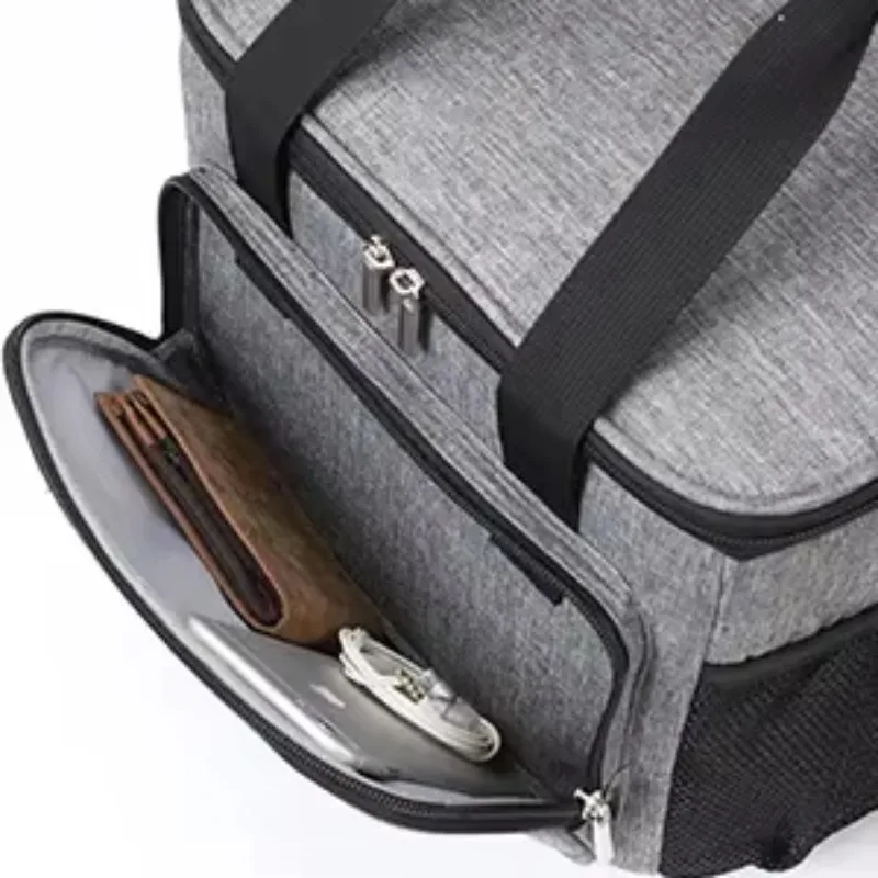 15L Picnic Bag Thermal Insulated Lunch Bag Box Handbag Wine Beer Cooler Crossbody Shoulder Bag Camping Food Container