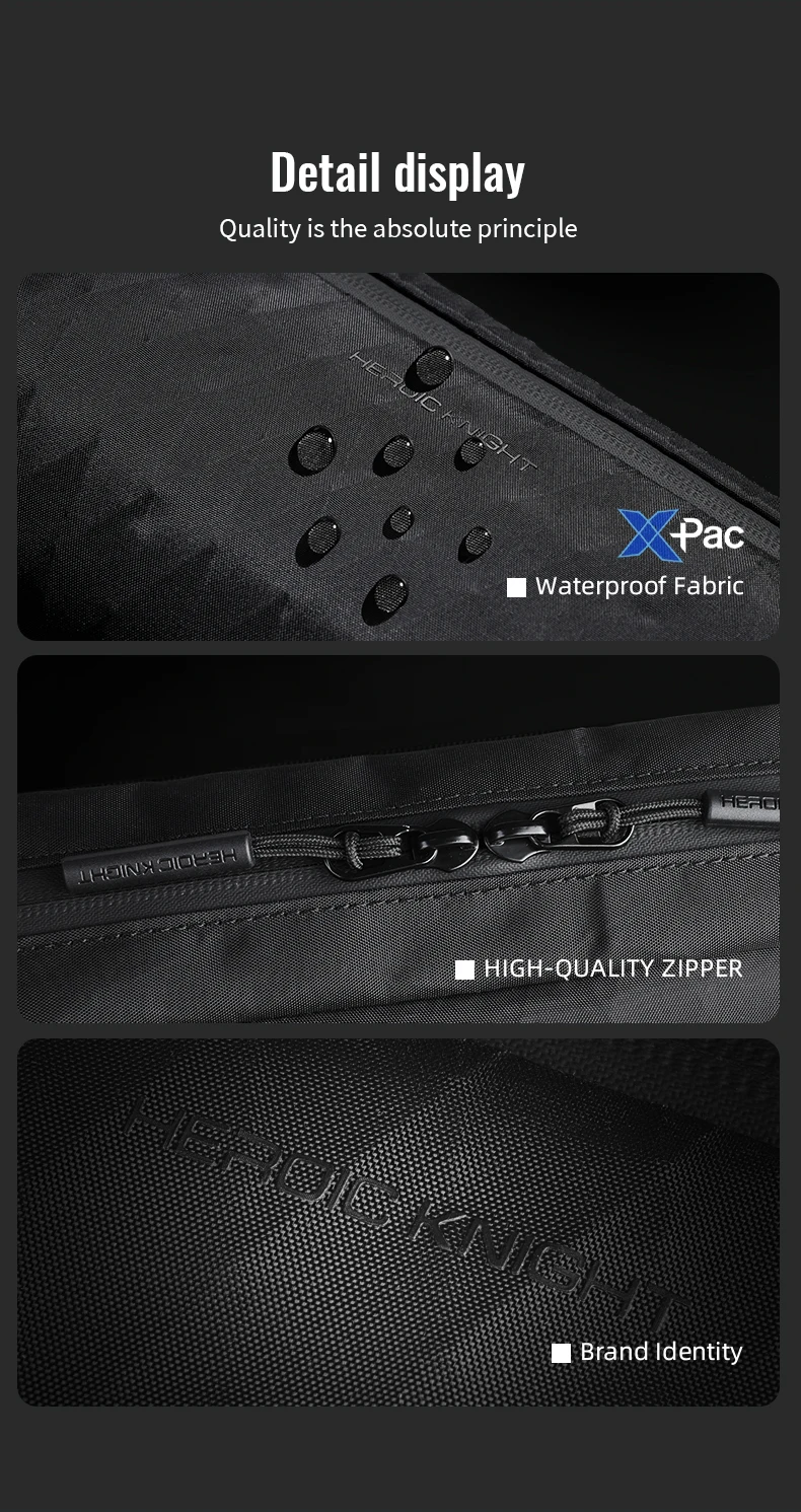 Heroic Knight Small Men Waist Pack Minimalist Waterproof X-PAC Fabric Crossbody Bag Chest Shoulder Pack Travel Organizer Pack