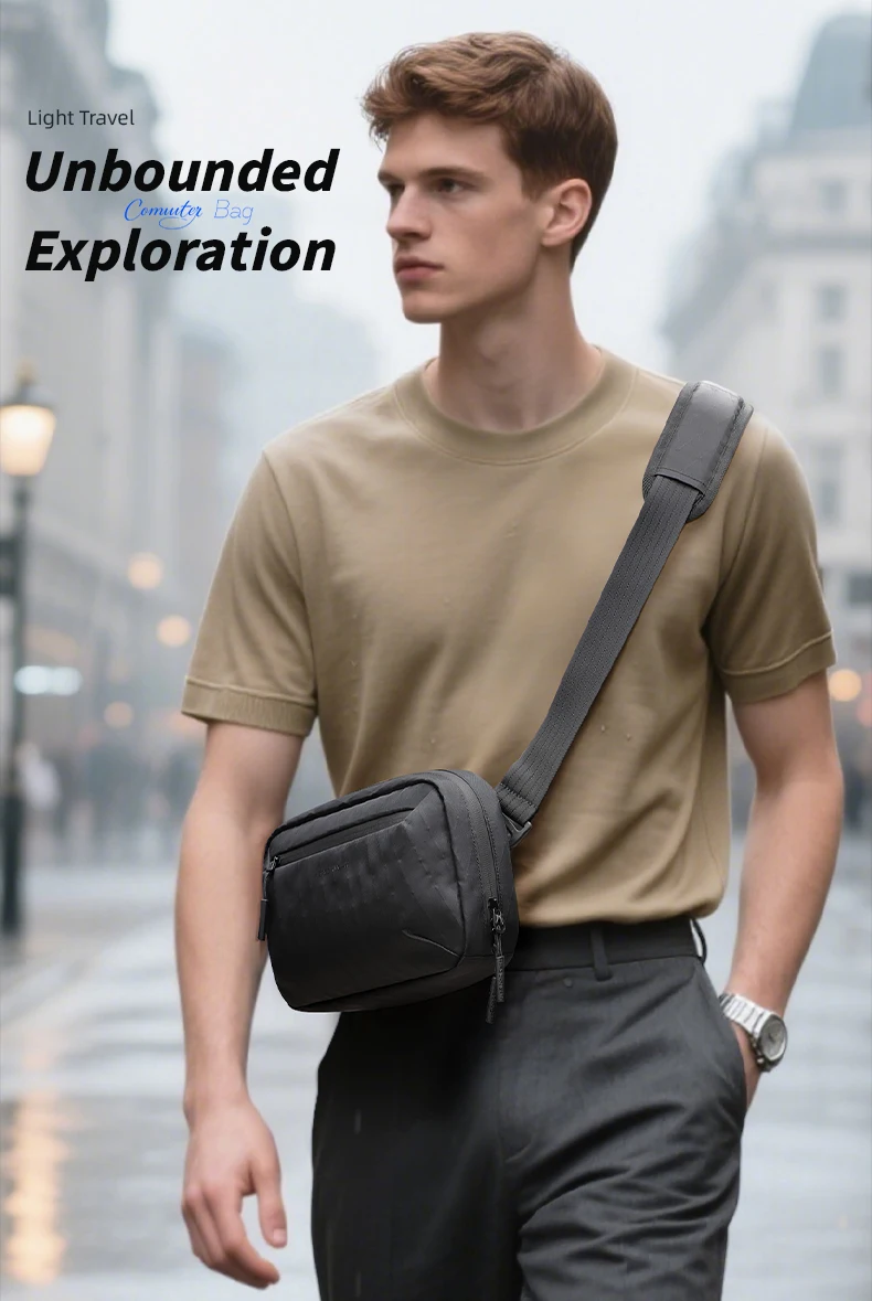 Heroic Knight Small Men Waist Pack Minimalist Waterproof X-PAC Fabric Crossbody Bag Chest Shoulder Pack Travel Organizer Pack