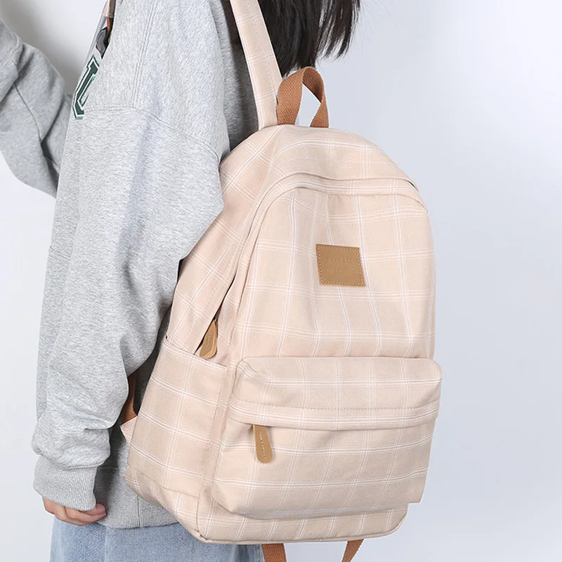 Fashion Girl College School Bag Casual New Simple Women Backpack Striped Book Packbags for Teenage Travel Shoulder Bag Rucksack