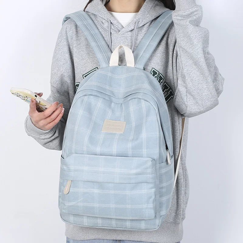 Fashion Girl College School Bag Casual New Simple Women Backpack Striped Book Packbags for Teenage Travel Shoulder Bag Rucksack