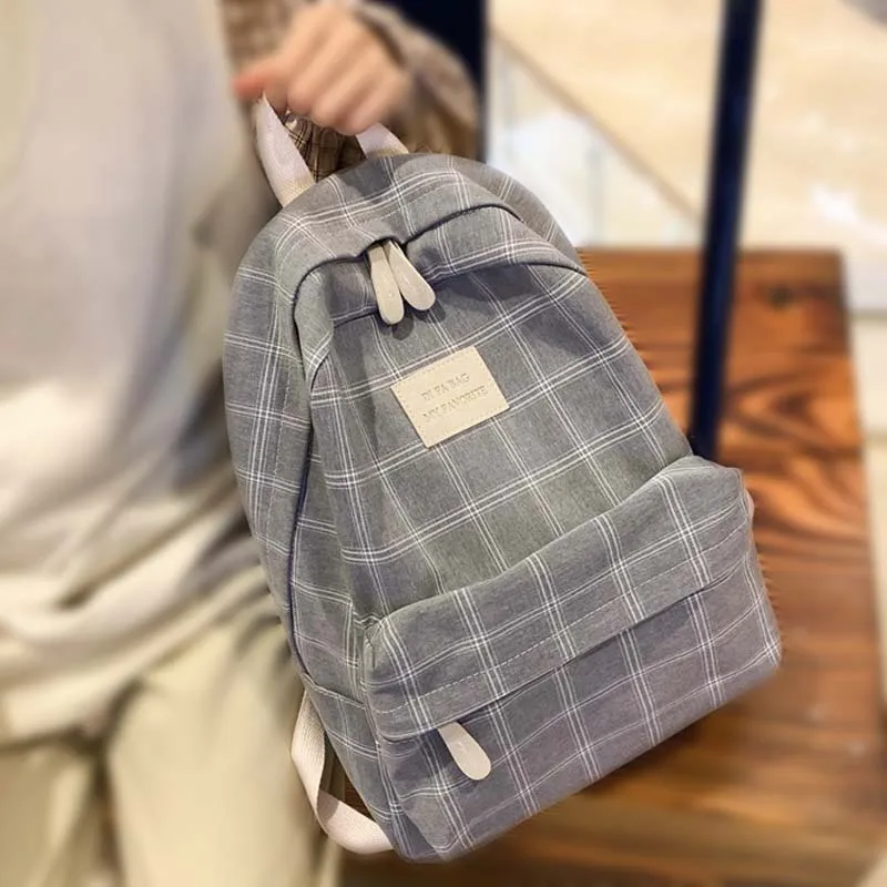 Fashion Girl College School Bag Casual New Simple Women Backpack Striped Book Packbags for Teenage Travel Shoulder Bag Rucksack