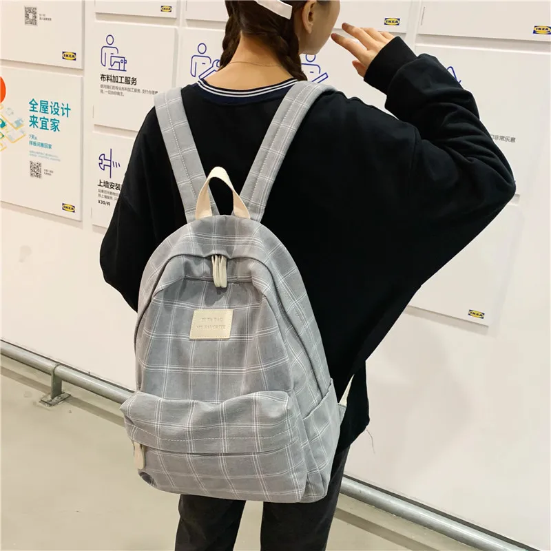 Fashion Girl College School Bag Casual New Simple Women Backpack Striped Book Packbags for Teenage Travel Shoulder Bag Rucksack