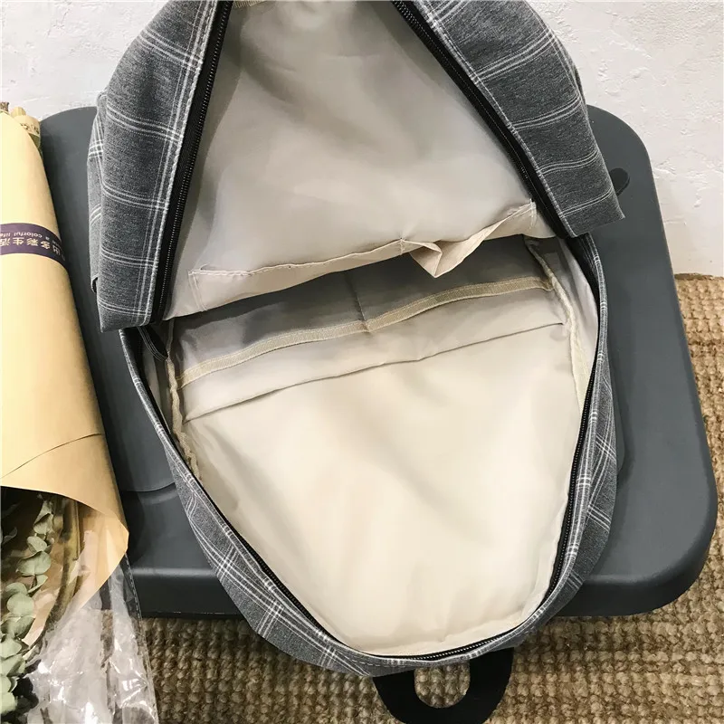 Fashion Girl College School Bag Casual New Simple Women Backpack Striped Book Packbags for Teenage Travel Shoulder Bag Rucksack