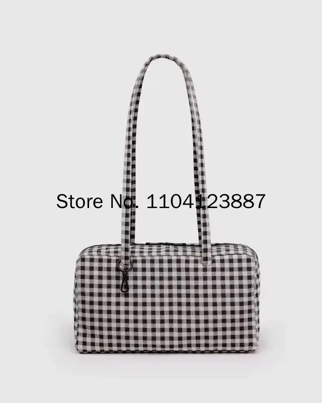 Nylon Square Shoulder Bag Large Capacity Canvas Handbag Lightweight Zipper Tote Bag Daily Commute Travel Storage Bag Gym Gift