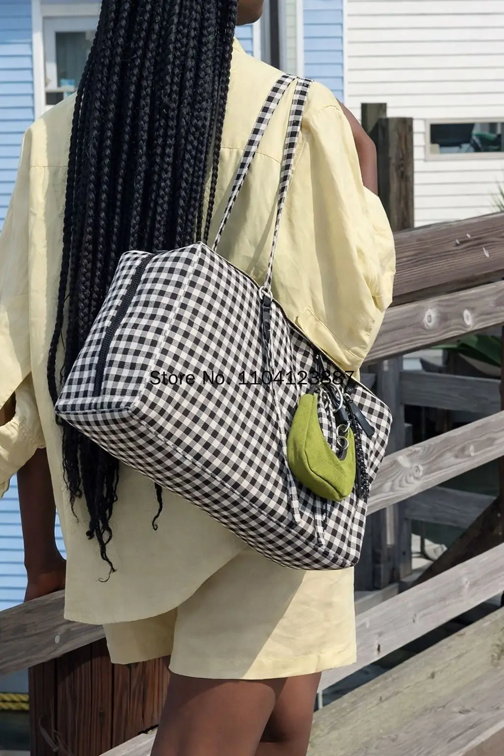 Nylon Square Shoulder Bag Large Capacity Canvas Handbag Lightweight Zipper Tote Bag Daily Commute Travel Storage Bag Gym Gift
