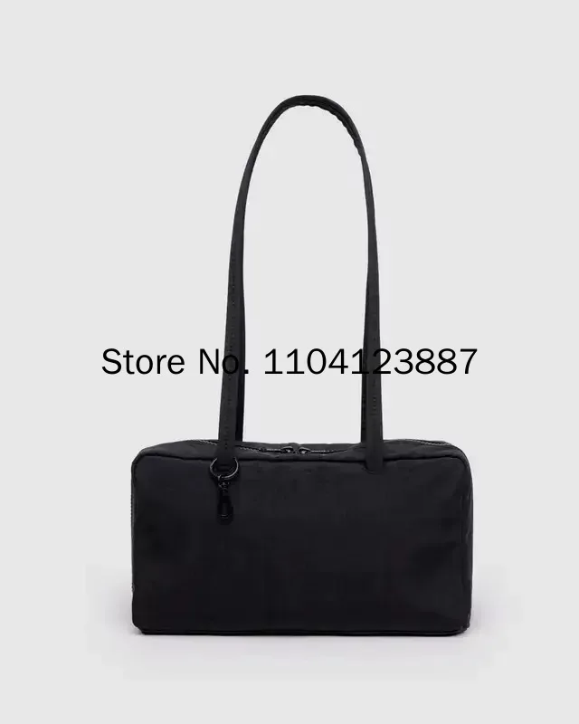 Nylon Square Shoulder Bag Large Capacity Canvas Handbag Lightweight Zipper Tote Bag Daily Commute Travel Storage Bag Gym Gift