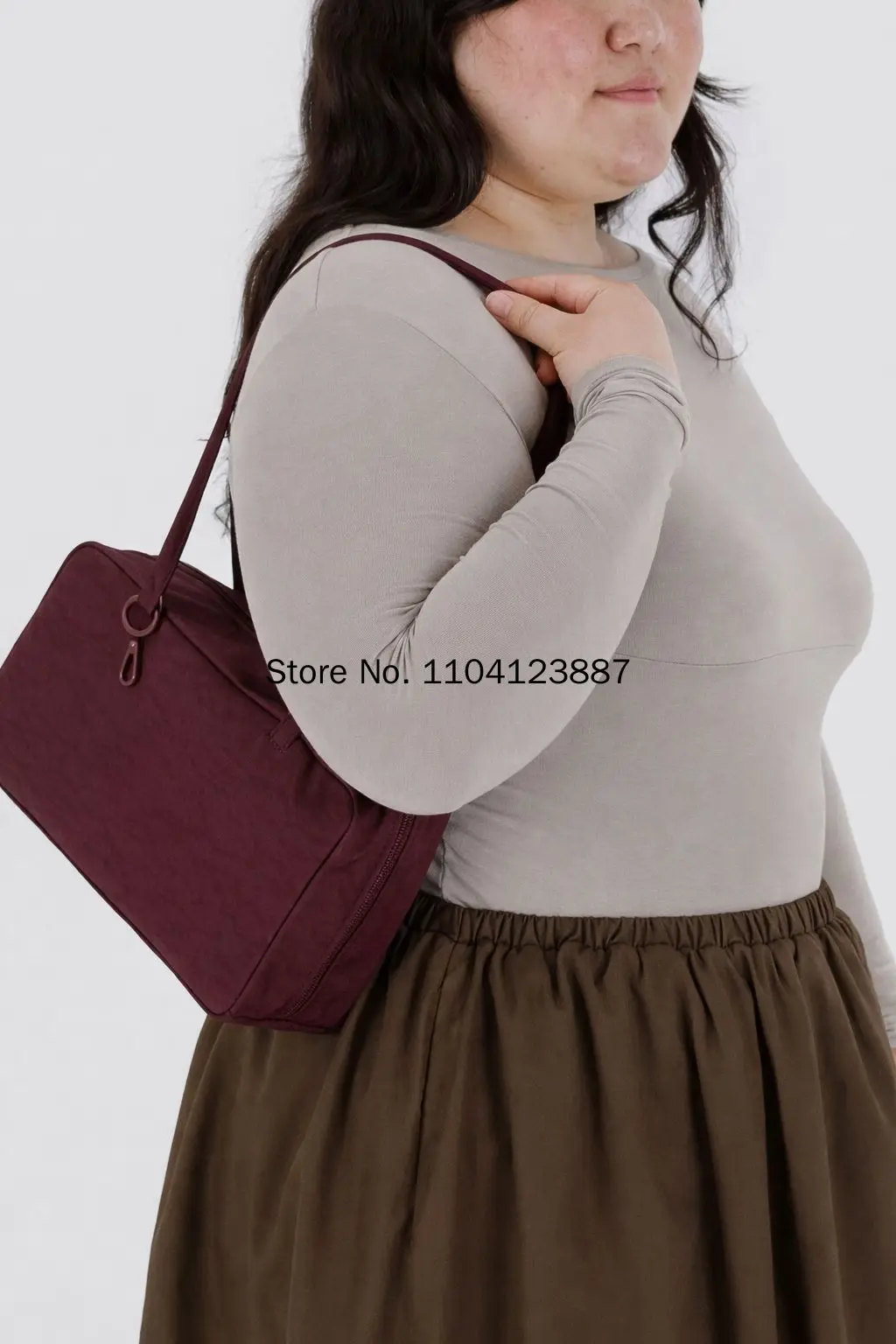 Nylon Square Shoulder Bag Large Capacity Canvas Handbag Lightweight Zipper Tote Bag Daily Commute Travel Storage Bag Gym Gift