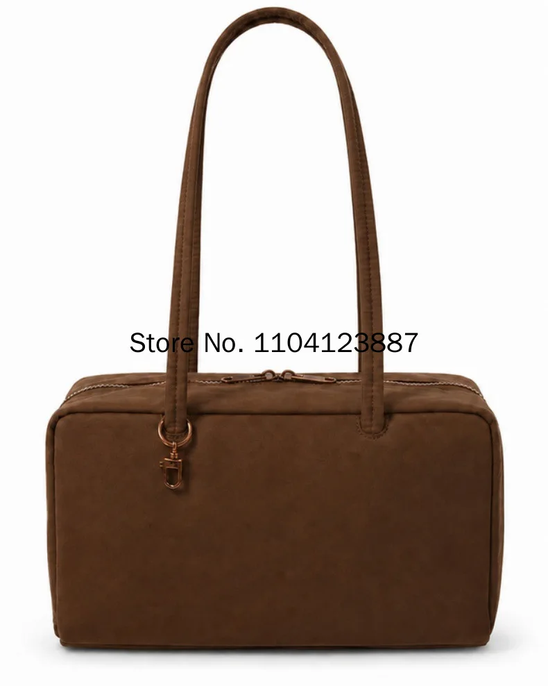 Nylon Square Shoulder Bag Large Capacity Canvas Handbag Lightweight Zipper Tote Bag Daily Commute Travel Storage Bag Gym Gift
