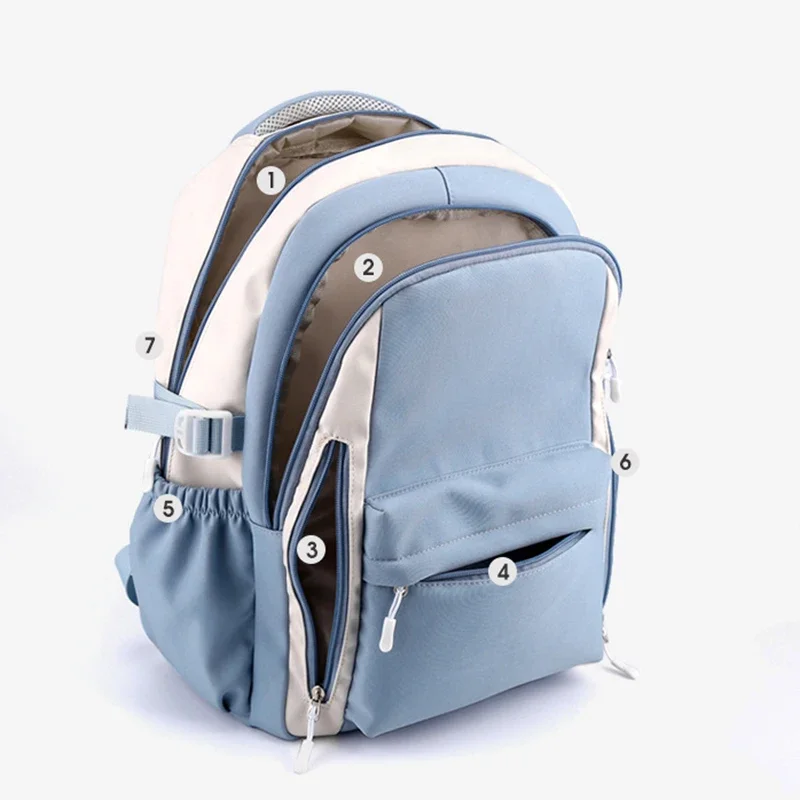 School Backpack for Girls Cute Capybara & Bubble Tea Print Schoolbags Women Girls Casual School Bags Trendy Travel Rackpack