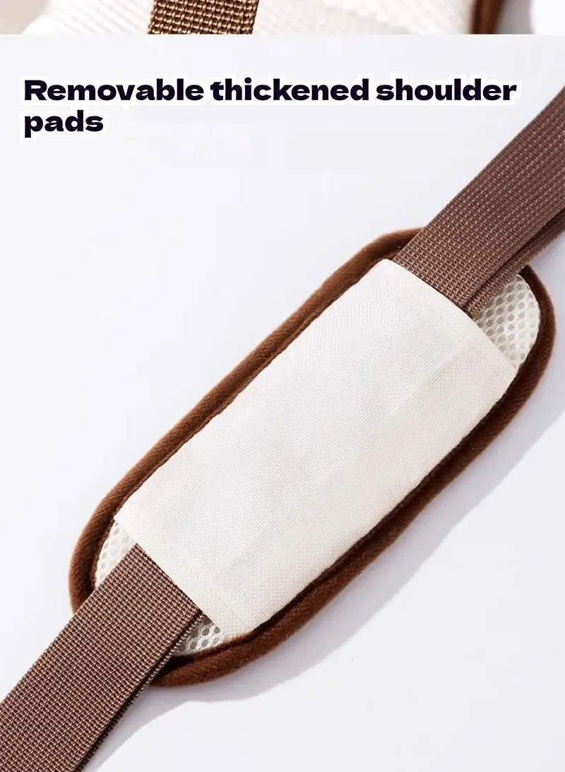 Portable Multi-functional Towing Backpack, Double-Shoulder Dog Backpack, Crossbody Pet Transport Bag, Breathable Outdoor Pet Bag