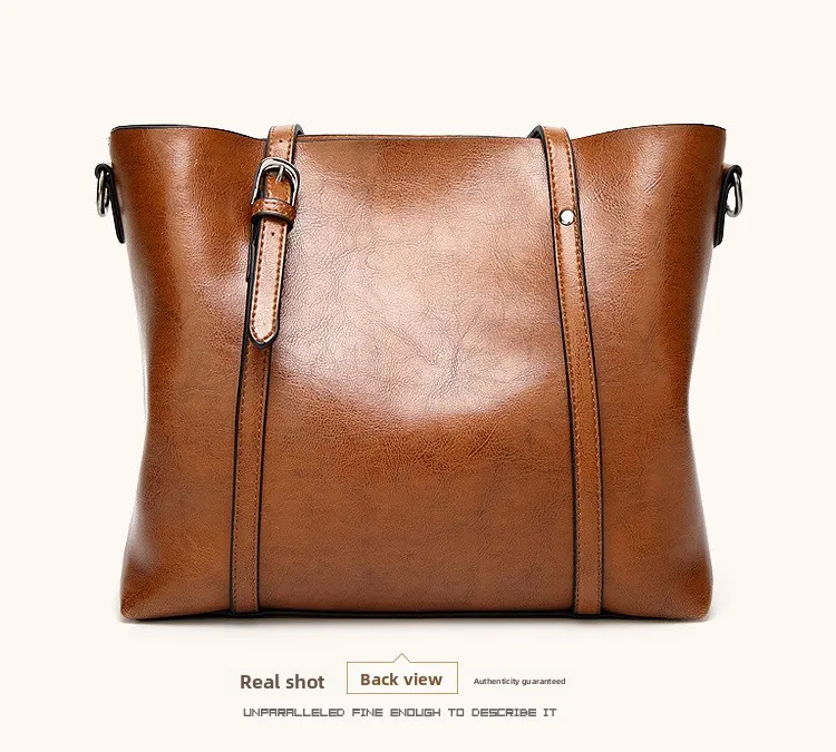 Women's Genuine Leather Tote Bag, Waterproof Multi Purpose Casual Shopping Outings Work Handbag Women Shoulder Crossbody Bags
