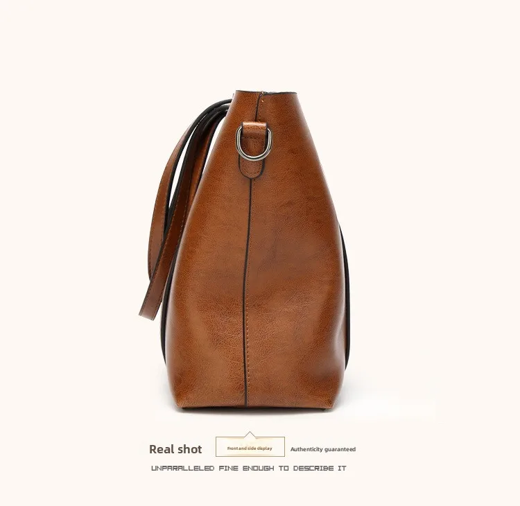 Women's Genuine Leather Tote Bag, Waterproof Multi Purpose Casual Shopping Outings Work Handbag Women Shoulder Crossbody Bags