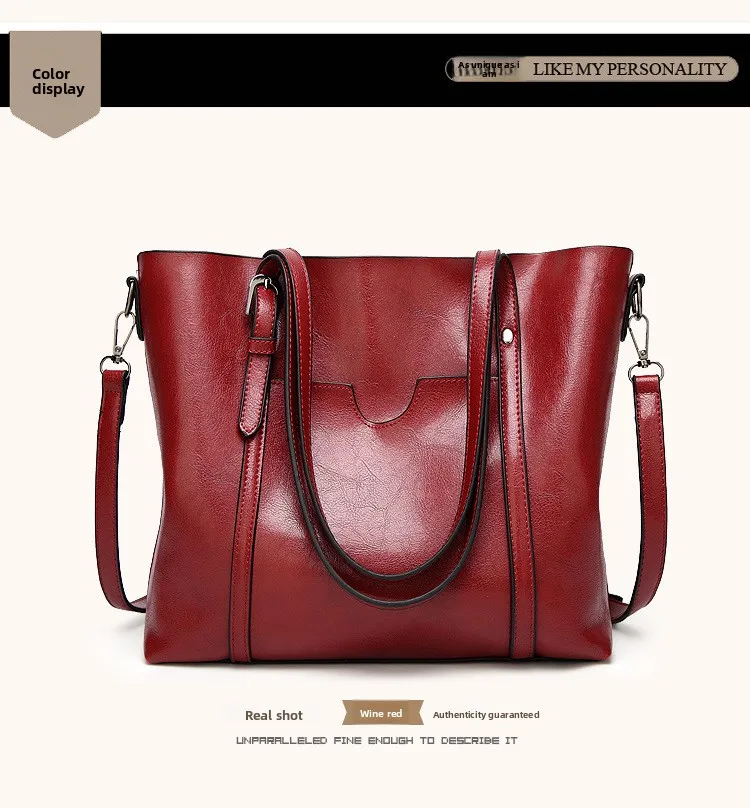 Women's Genuine Leather Tote Bag, Waterproof Multi Purpose Casual Shopping Outings Work Handbag Women Shoulder Crossbody Bags