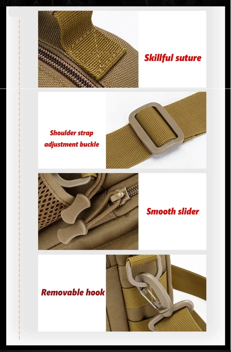 Tactical Waist Bag Molle Outdoor Handbag Waterproof Camping Travel Hiking Trekking Hunting Shoulder Bags Messenger Fishing Pack
