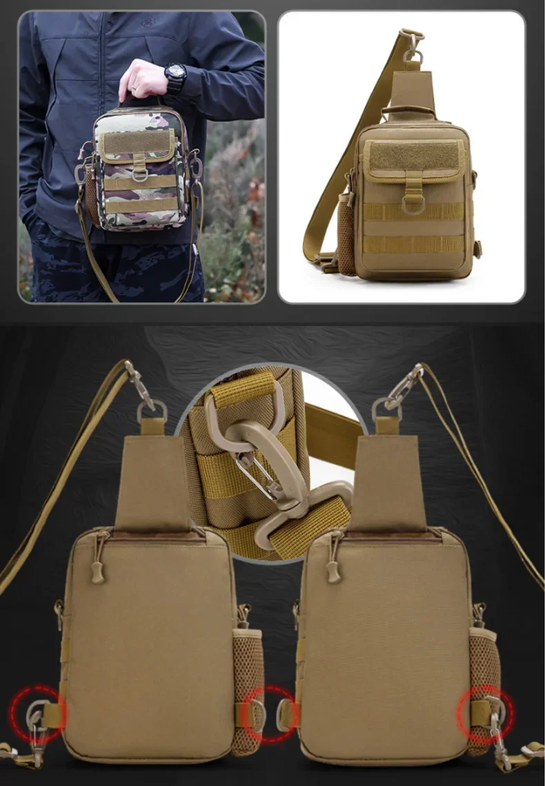 Tactical Waist Bag Molle Outdoor Handbag Waterproof Camping Travel Hiking Trekking Hunting Shoulder Bags Messenger Fishing Pack