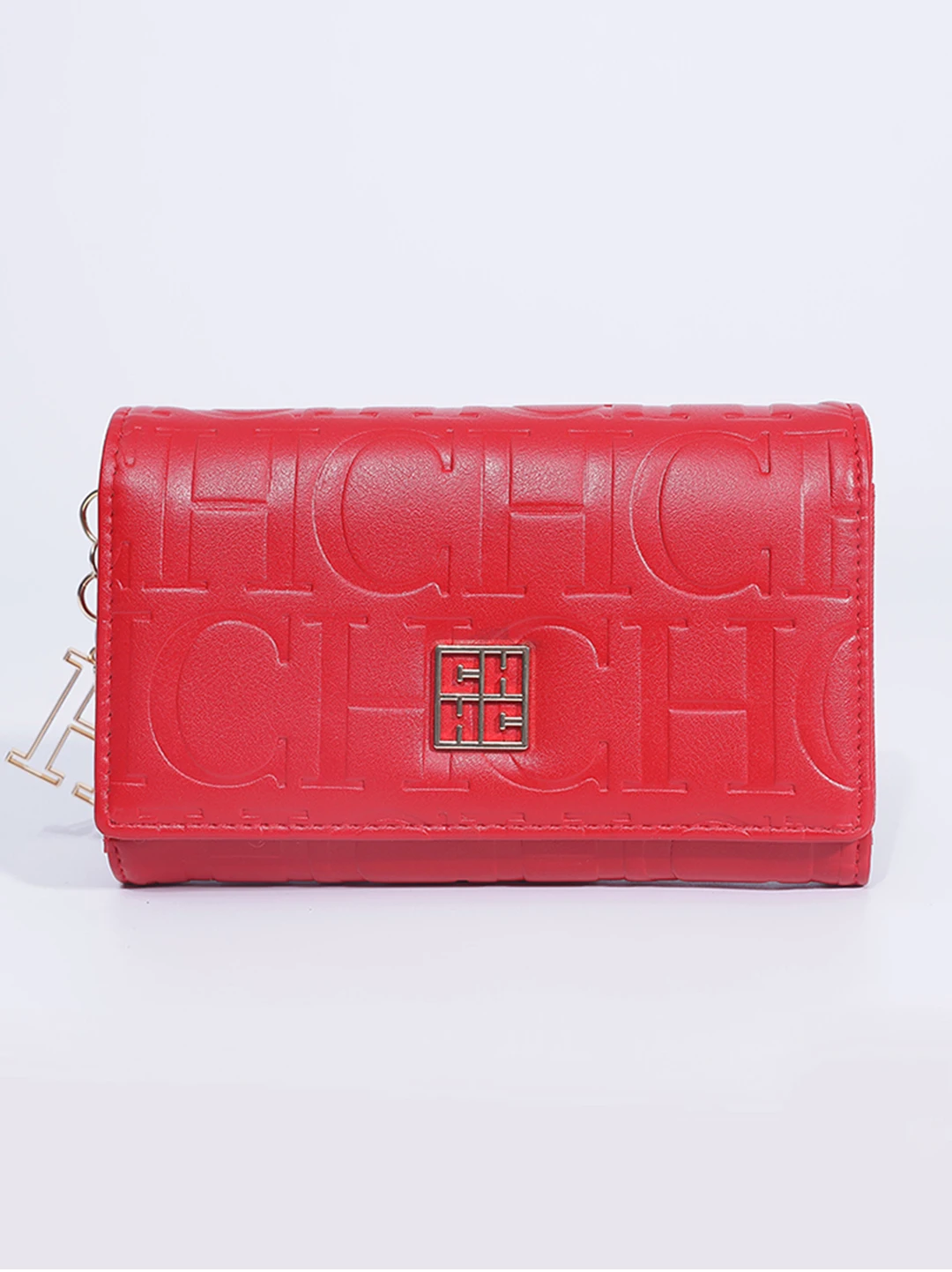 CH Fashion Autumn/Winter Small Wallet 2026 New Solid Color Letter Embossed Male and Female Multi Card Slot Wallet
